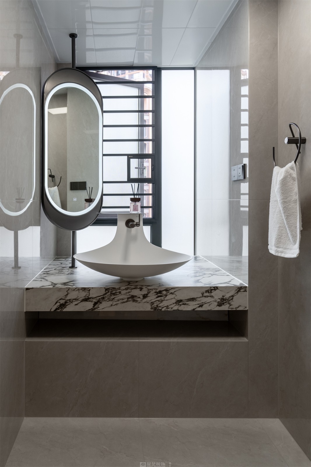 建发缦云143平法式风格卫生间装修实景图