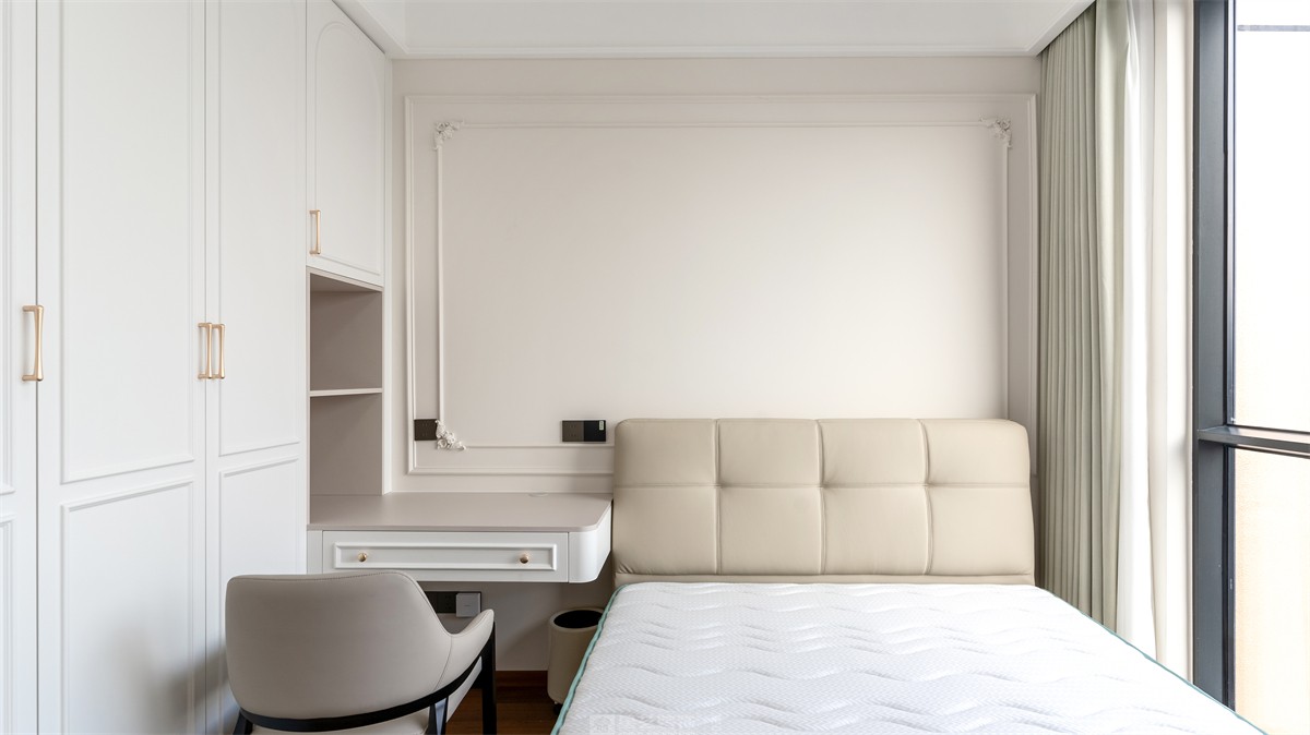 建发缦云143平法式风格卧室装修实景图