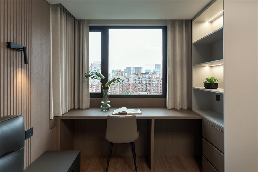 东方尊府117平现代风格书房装修完工实景图